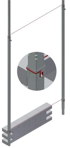 Falazóláb horganyzott acélból