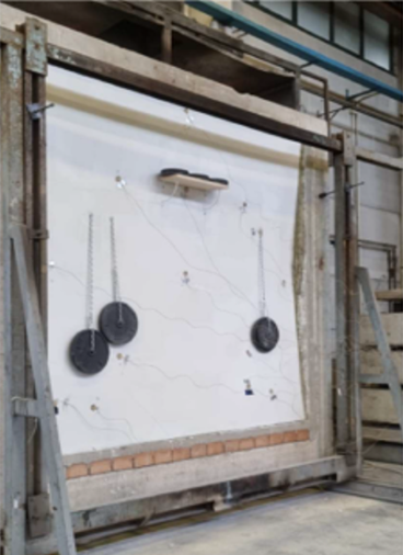 75/125-ös szerkezet tűzvédelmi szimulációs vizsgálata kétoldali konzolterhekkel